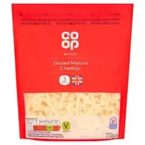 Co op British mature cheddar grated 250g
