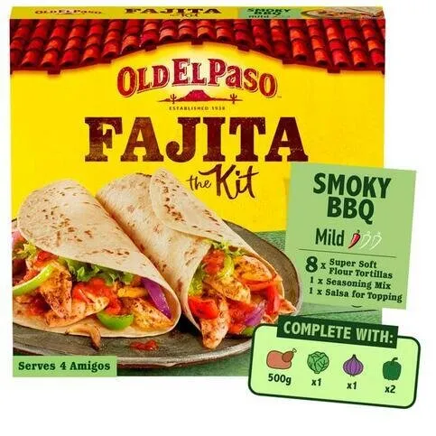 Old El Paso BBQ Fajita Kit 500g