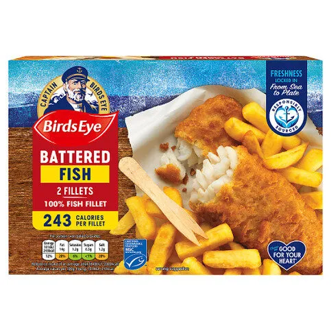 Birds Eye 2 Battered Fish Fillets 200g