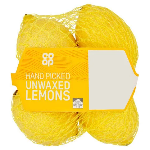 Co-op 4 Hand Picked Unwaxed Lemons