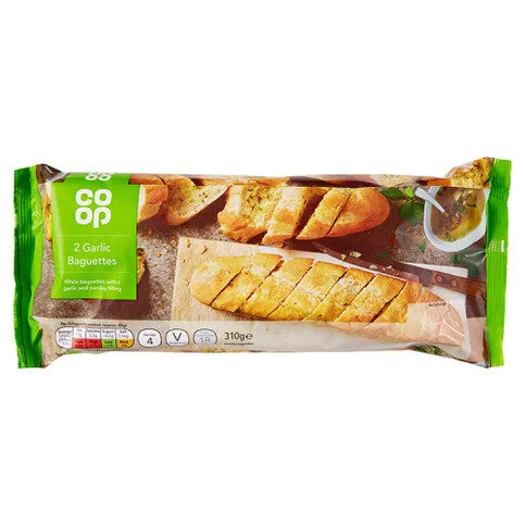 Co-op Freezer Favourite 2 Garlic Baguettes 310g
