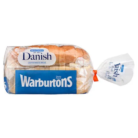 Warburtons Danish Lighter White Bread 400g